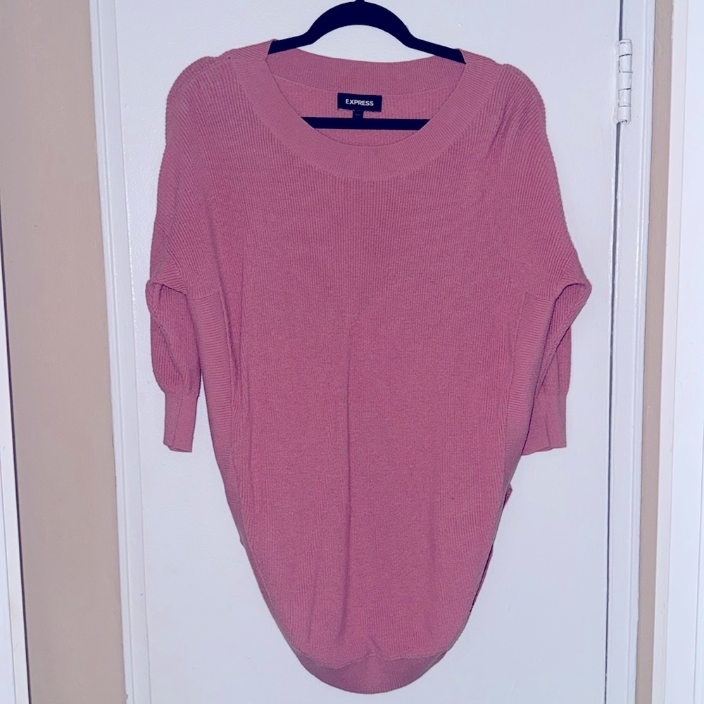 EXPRESS - Light Pink Knit Tunic Sweater